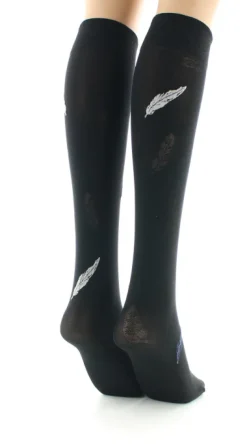 Sale Berthe Aux Grands Pieds Mi-bas femme 40D plume noir et beige