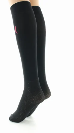 Fashion Berthe Aux Grands Pieds Mi-bas femme 40D poissons noir et rouge