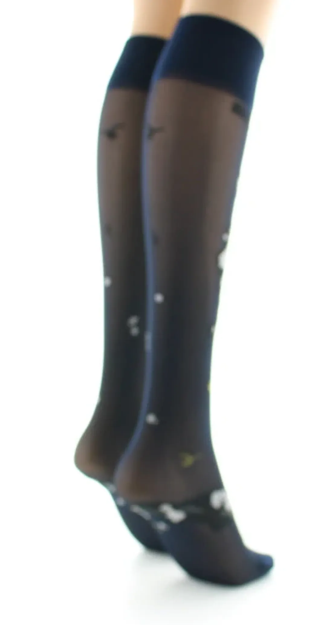Clearance Berthe Aux Grands Pieds Mi-bas fleurs japonaises Beige