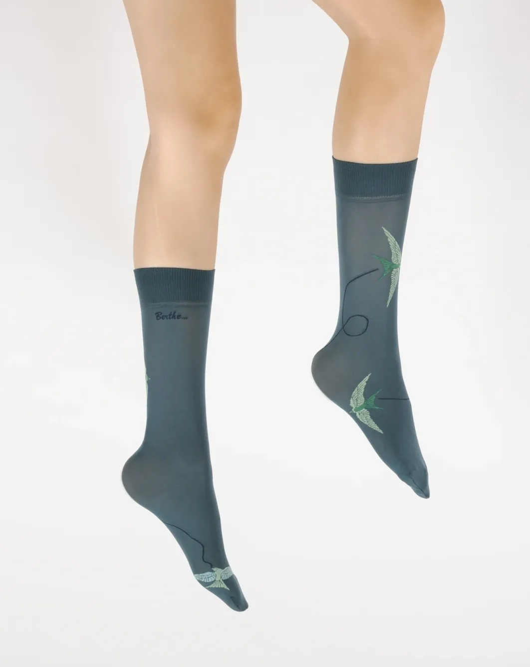 New Berthe Aux Grands Pieds Mi-chaussettes 40D femme pétrole hirondelle verte
