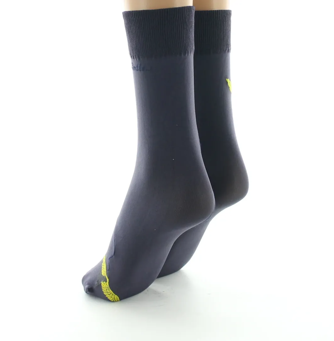 Outlet Berthe Aux Grands Pieds Mi-chaussettes 40D femme raisin hirondelle jaune