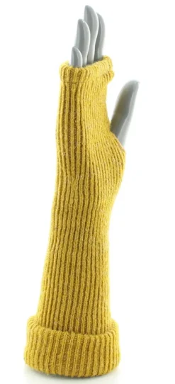Sale Berthe Aux Grands Pieds Mitaines en mohair Safran