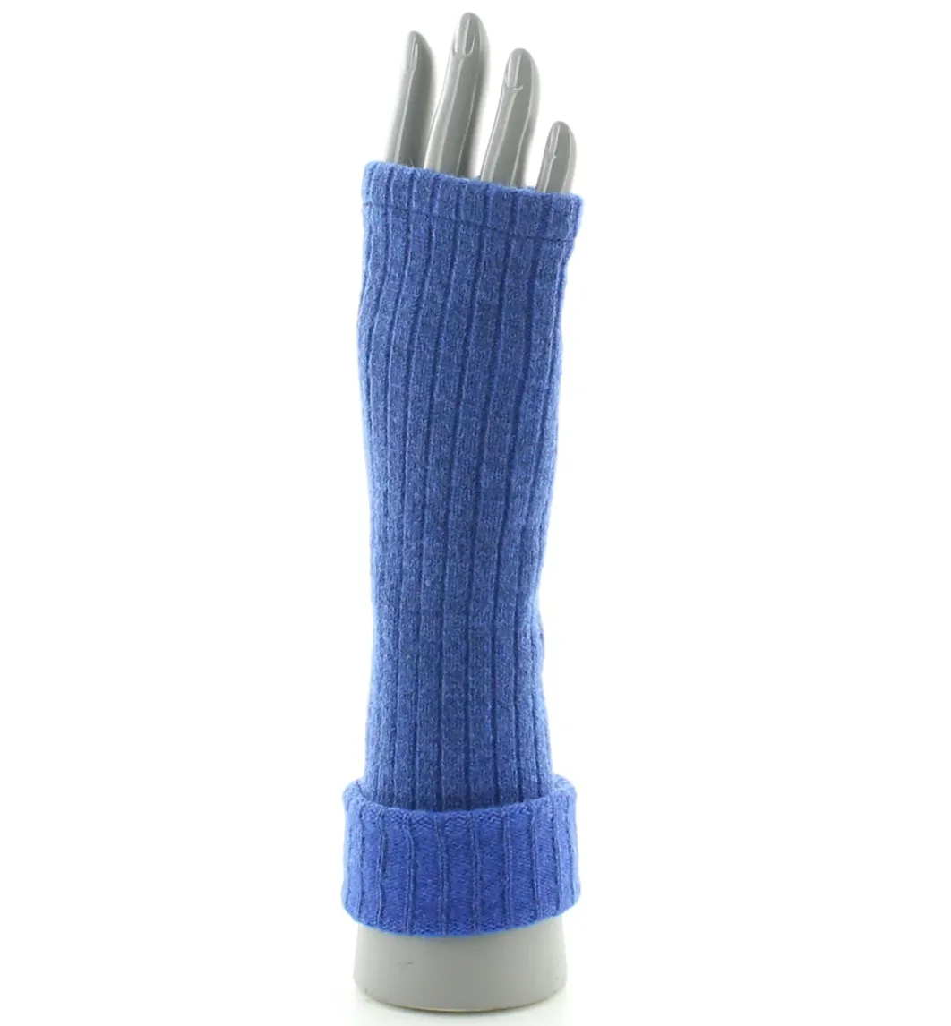 Fashion Berthe Aux Grands Pieds Mitaines femme laine et acrylique bleu