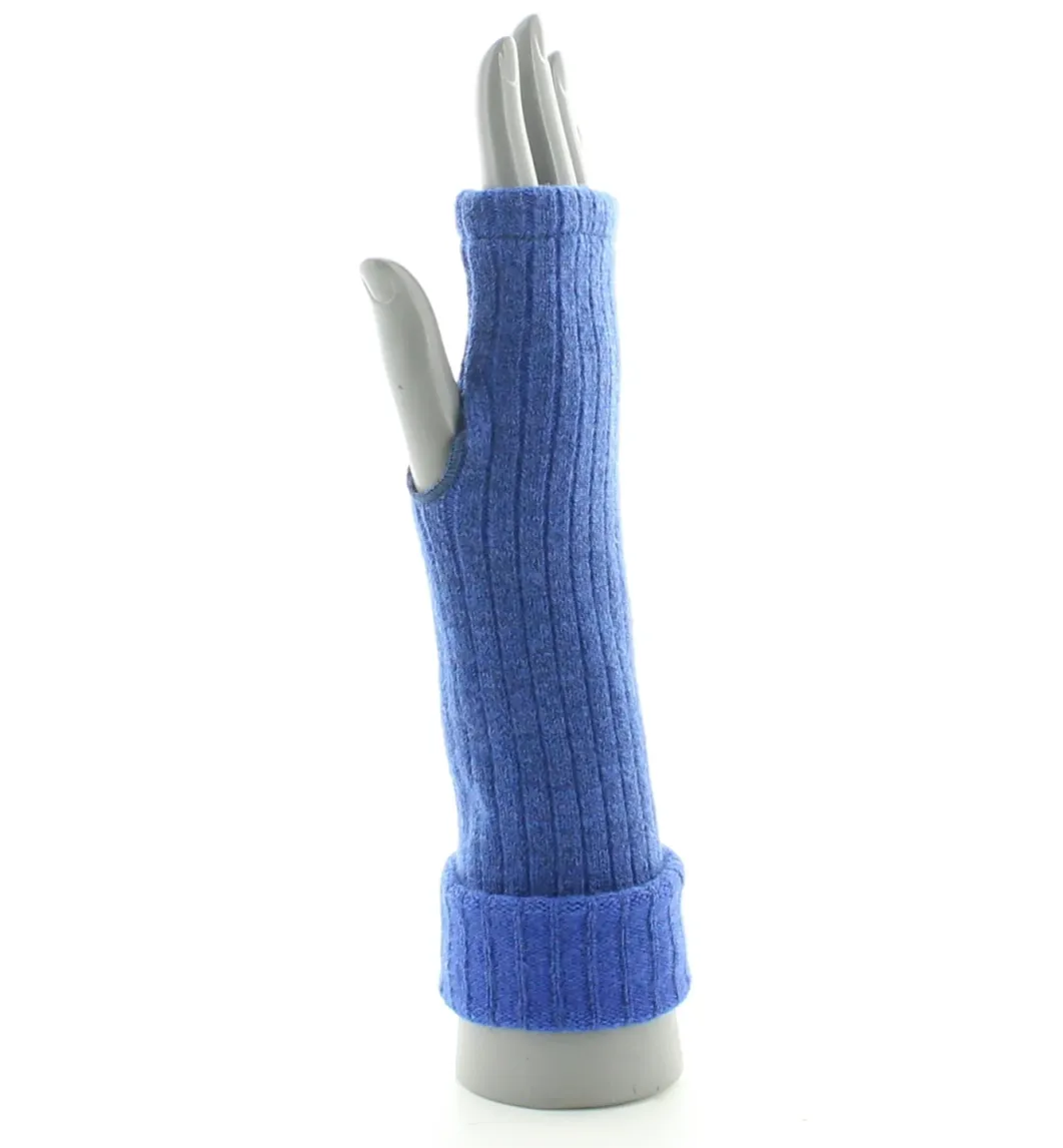 Fashion Berthe Aux Grands Pieds Mitaines femme laine et acrylique bleu
