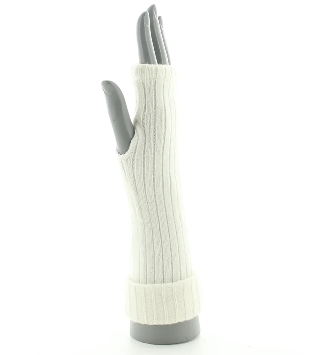 Clearance Berthe Aux Grands Pieds Mitaines femme laine et acrylique écru