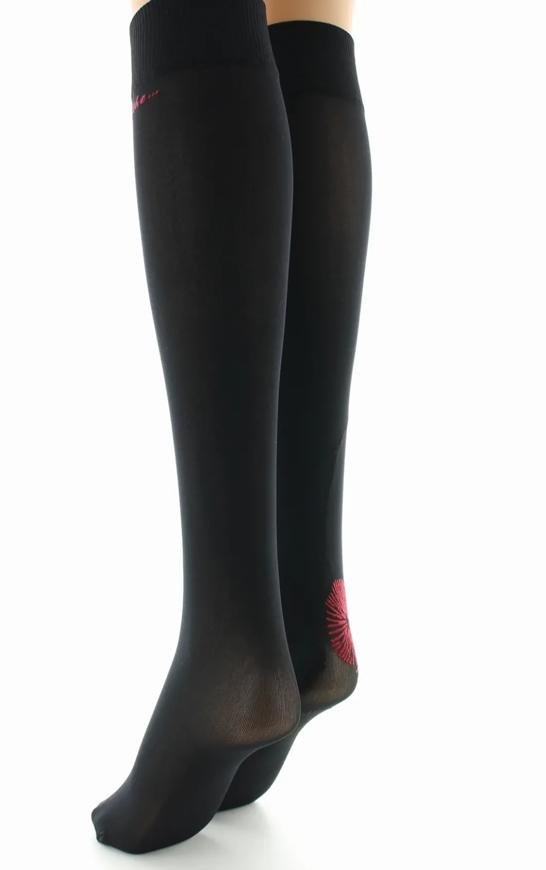 Outlet Berthe Aux Grands Pieds Pack 2 paires Mi-bas Feu d'Artifice rouge et noir