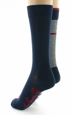 Hot Berthe Aux Grands Pieds PACK de Chaussettes unies marines et rayées