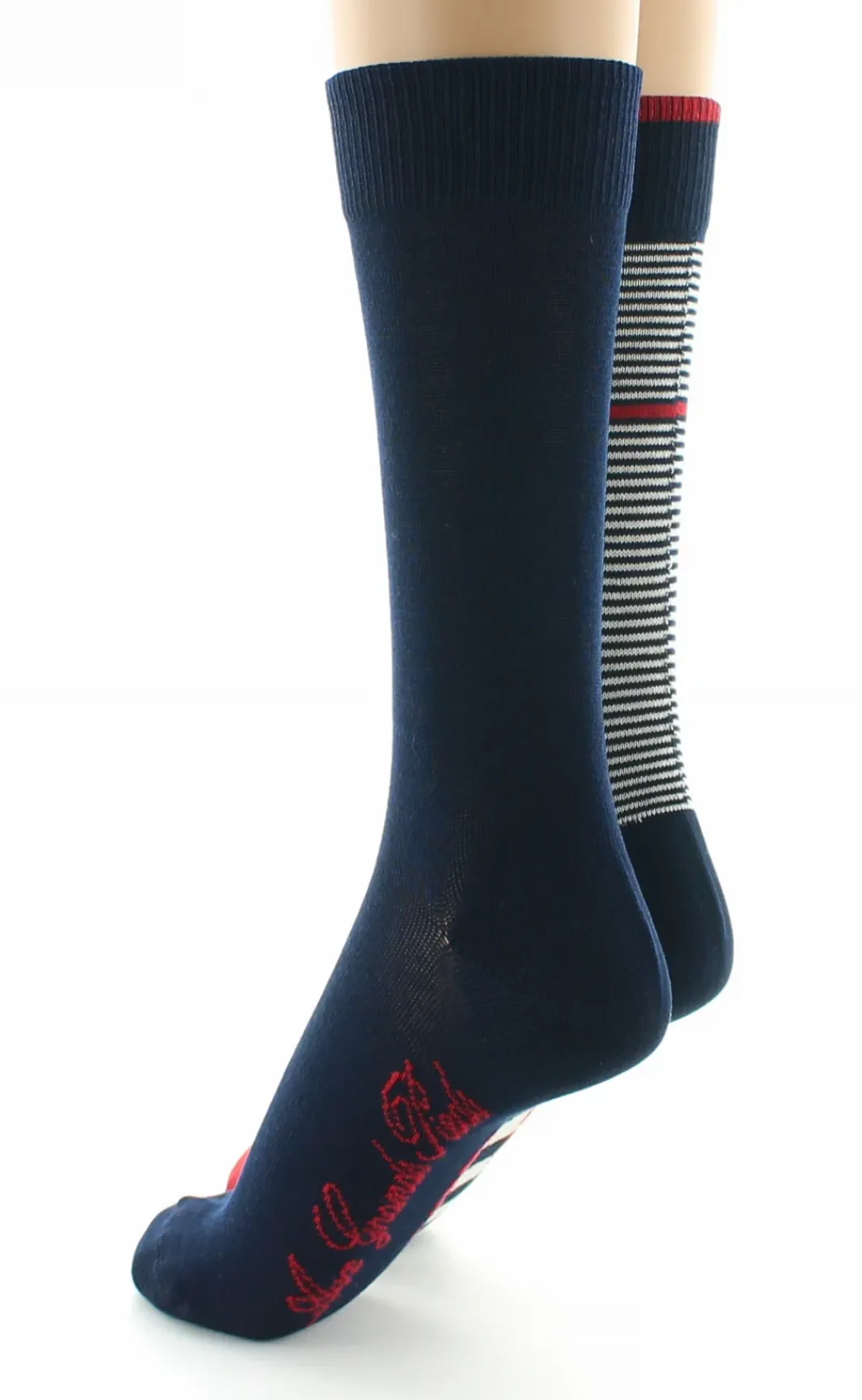 Hot Berthe Aux Grands Pieds PACK de Chaussettes unies marines et rayées