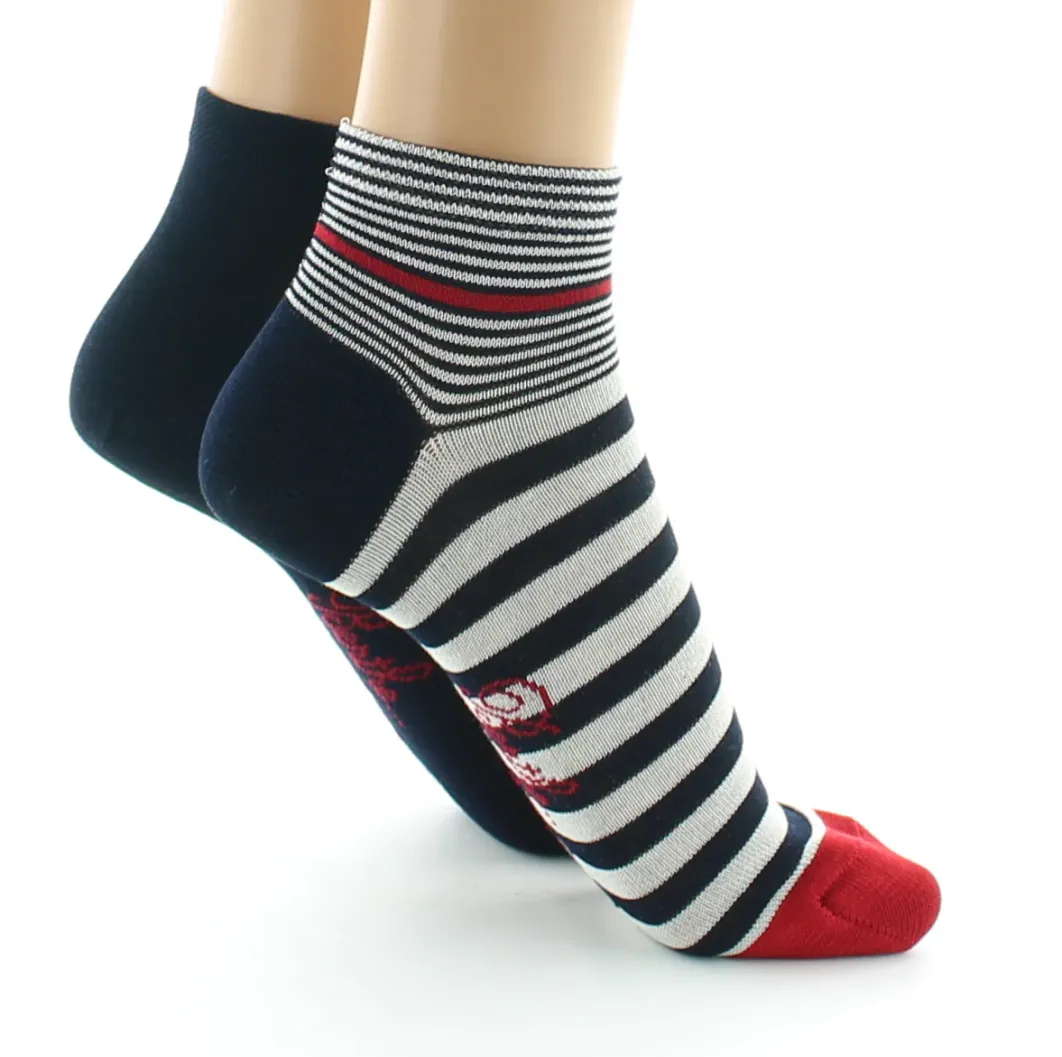 Outlet Berthe Aux Grands Pieds PACK de Socquettes unies marines et rayées