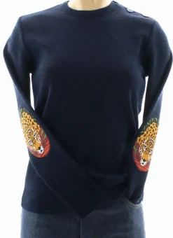 Best Berthe Aux Grands Pieds Pull Marin Femme Panthère marine dark navy