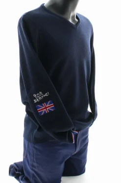 Discount Berthe Aux Grands Pieds Pull marin Homme God Save Berthe col V