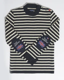 Clearance Berthe Aux Grands Pieds Pull marin Homme Rayé God Save Berthe