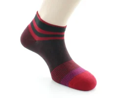 Best Berthe Aux Grands Pieds Socquettes à rayures bordeaux et rouges