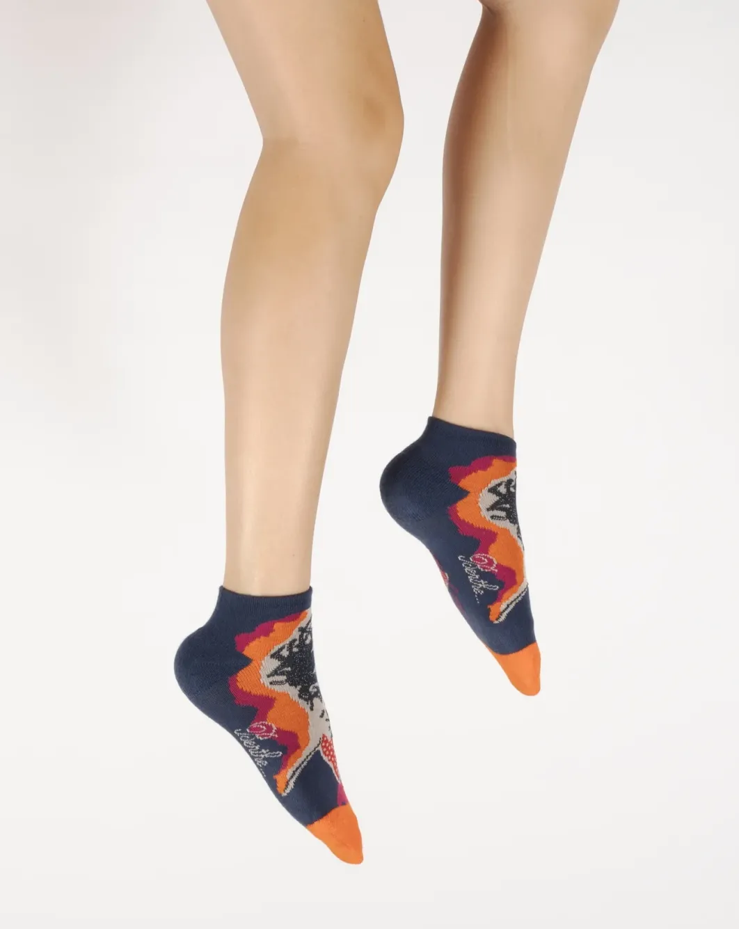 Online Berthe Aux Grands Pieds Socquettes de sport femme coton représentation de la femme au foulard