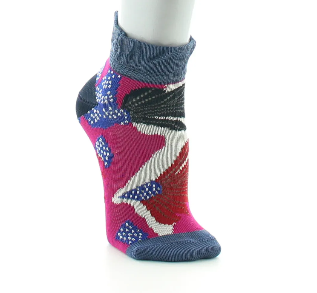 Hot Berthe Aux Grands Pieds Socquettes enfant fil d'Ecosse fleurs sauvages