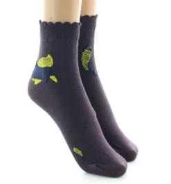 New Berthe Aux Grands Pieds Socquettes femme 40D poissons prune et jaune