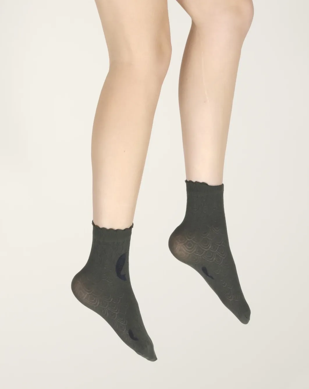 Sale Berthe Aux Grands Pieds Socquettes femme 40D poissons kaki, noir et bleu marine
