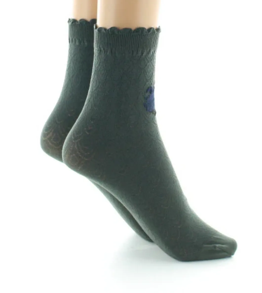 Sale Berthe Aux Grands Pieds Socquettes femme 40D poissons kaki, noir et bleu marine