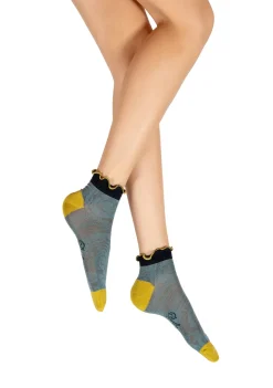 Clearance Berthe Aux Grands Pieds Socquettes femme fil d'Ecosse Art Déco