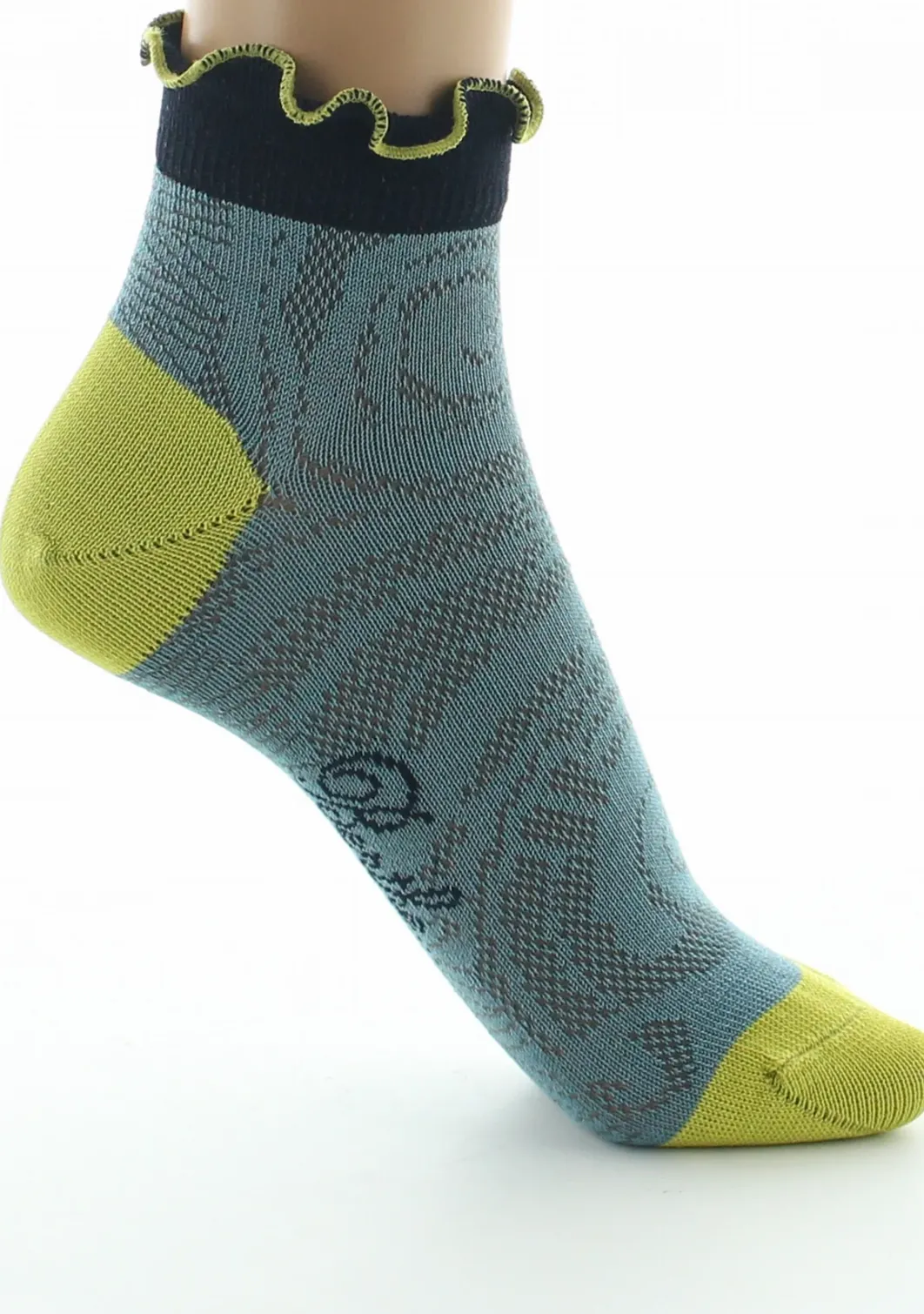 Clearance Berthe Aux Grands Pieds Socquettes femme fil d'Ecosse Art Déco