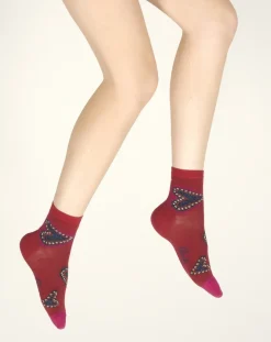 Hot Berthe Aux Grands Pieds Socquettes femme laine peignée cœur