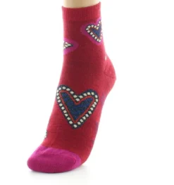 Hot Berthe Aux Grands Pieds Socquettes femme laine peignée cœur