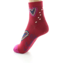 Hot Berthe Aux Grands Pieds Socquettes femme laine peignée cœur