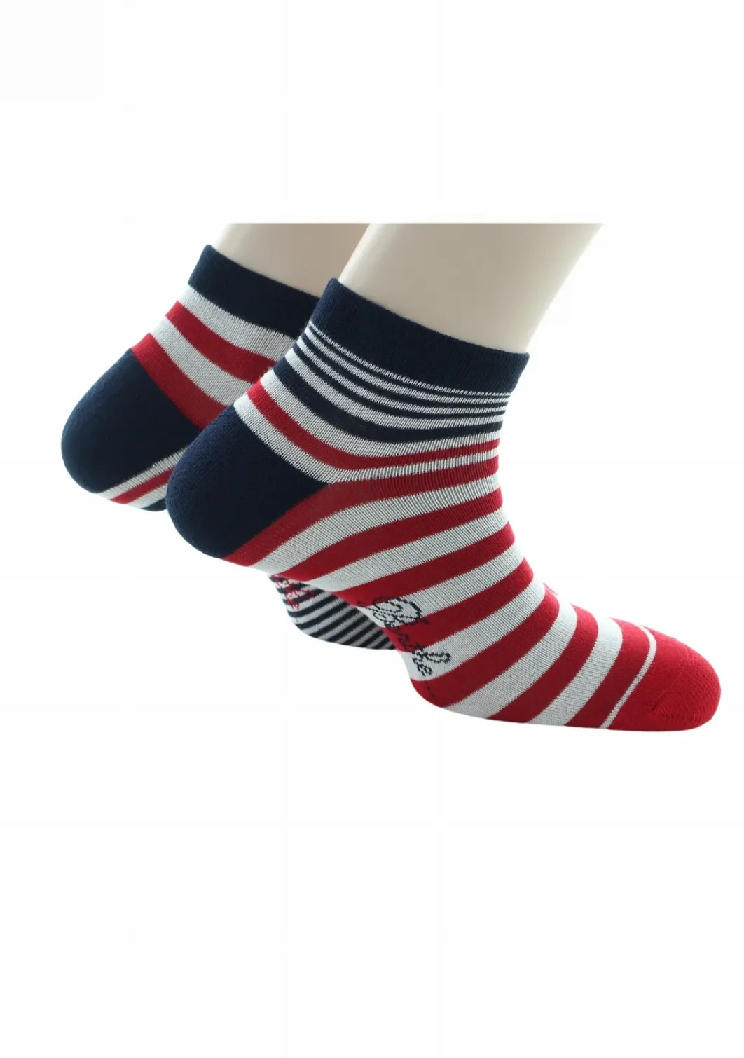 Sale Berthe Aux Grands Pieds Socquettes homme coton rayures rouge et marine