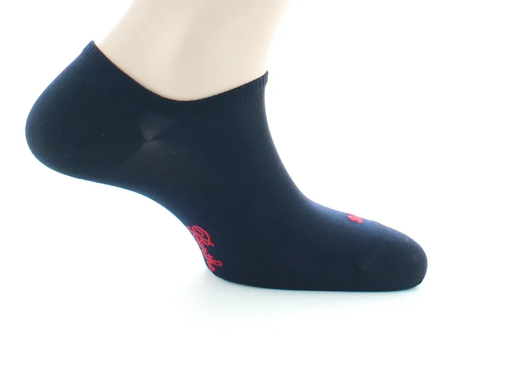 Discount Berthe Aux Grands Pieds Socquettes Homme en soie et sans couture Marine